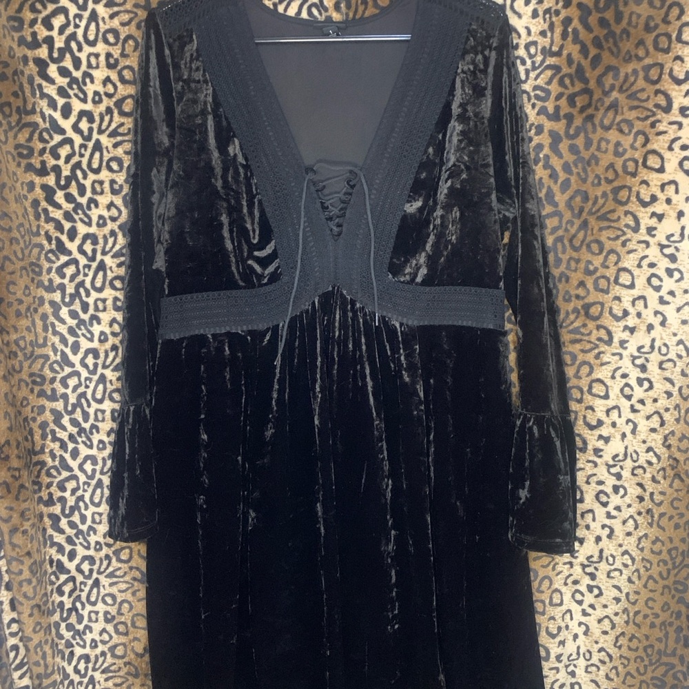 Elegant Black Velvet Dress